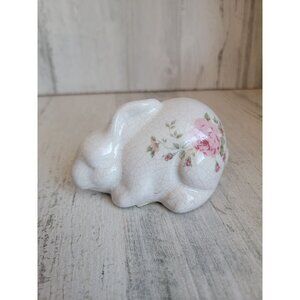 Vintage rose bunny easter rabbit spring home decor